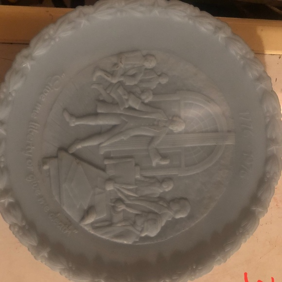 1776-1976 Commemorative Bicentennial, light blue plates. Set of 4